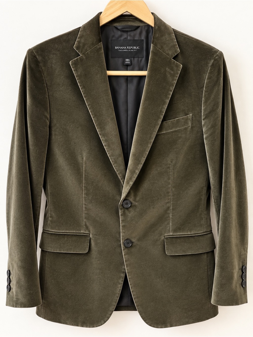 Banana Republic Olive Velvet Sport Coat
